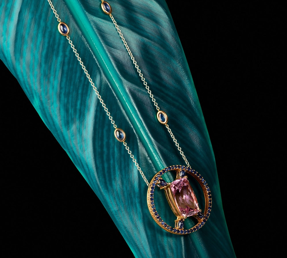 collares diseño en barcelona, collar piedra preciosa